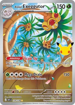 Alolan Exeggutor #129 Pokemon 30th Celebration