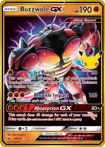 Buzzwole GX #57 Pokemon 30th Celebration