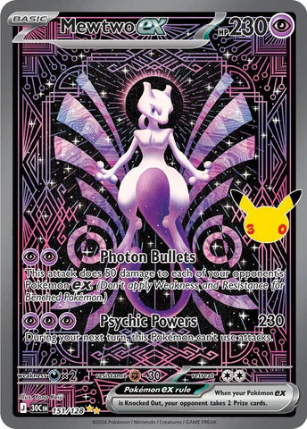 Mewtwo Ex #151 Pokemon 30th Celebration