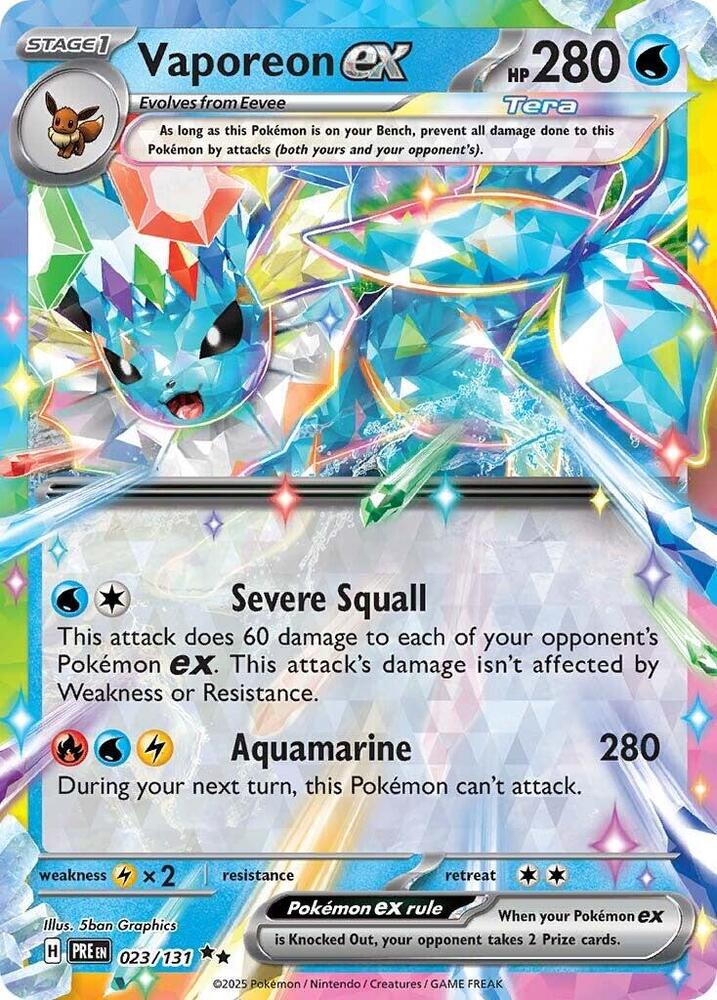 Vaporeon ex (023/131) [Scarlet & Violet: Prismatic Evolutions]