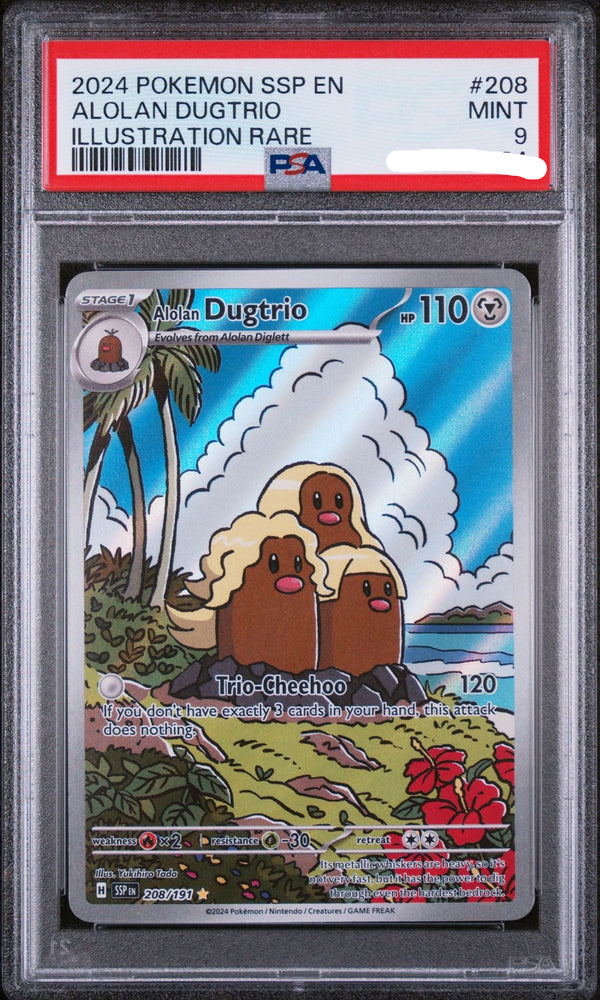 2024 POKEMON SSP EN-SURGING SPARKS 208 ALOLAN DUGTRIO ILLUSTRATION RARE