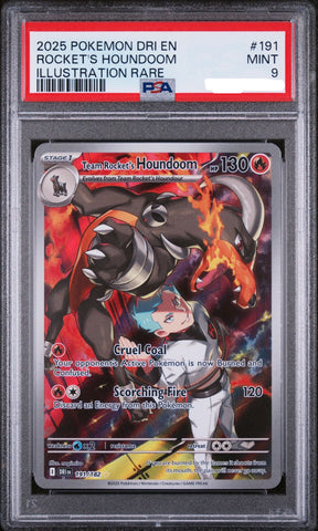 2025 POKEMON DRI EN-DESTINED RIVALS 191 TEAM ROCKET'S HOUNDOOM ILLUSTRATION RARE