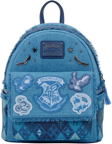 Loungefly Harry Potter Hogwarts Denim Mini Backpack