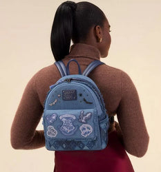 Loungefly Harry Potter Hogwarts Denim Mini Backpack